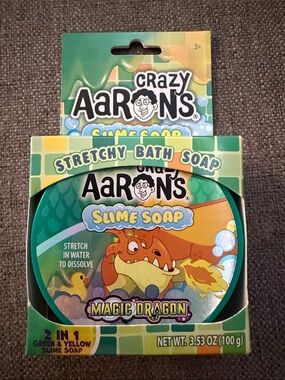 Crazy Aaron’s Magic Dragon Stretchy Bath Slime Soap - Green & Yellow
